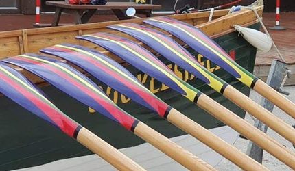 New Painted Oars