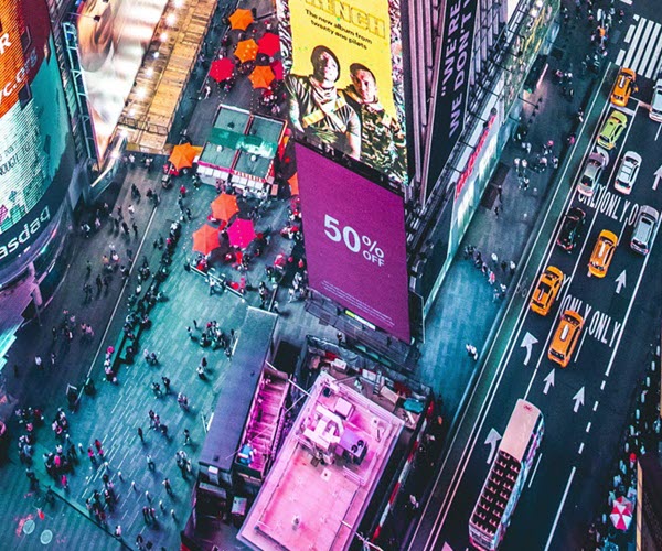 New York City Times Square From Above